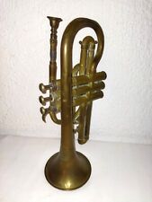 COUESNON Trompette à Piston Cornet Instrument ancien Cuivre laiton Musique