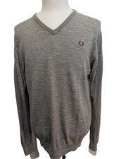 Pull Fred Perry Gris Clair Col