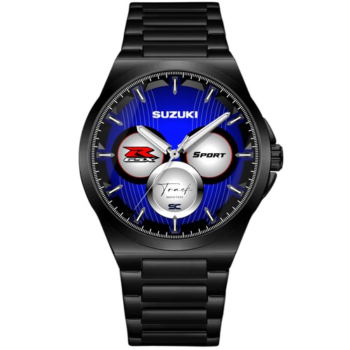 Montre noire acier fan - en,