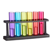 Shots Glasses Test Tubes 6 Liqueur Shooters Fun Holder 4cl Tubes to...