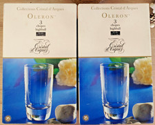 6 chopes hautes VERRES à Whisky soda Oléron Highball Collection Cristal d'Arques
