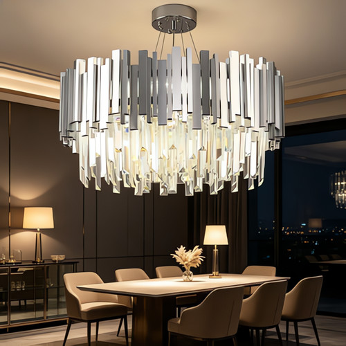 Lustre cristal plafonnier - en,