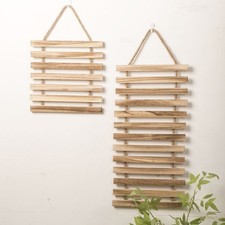Porte-plantes mural en bois