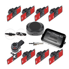 KIT 8 INVISIBLE FRONT/BACK PARKING SENSORS WITH BUZZER Black