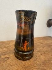 SUPERBE VASE EN LAQUE DE CHINE