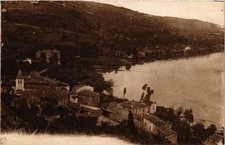 Old postcard Vérin - Le Village et le Rhone (165846)