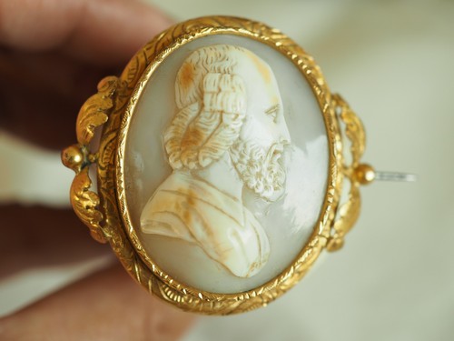 Broche ancienne camee xix - broche,