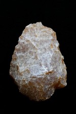 Mousterian Hand Axe in translucent chalcedony - Biface Silex - France - 70mm