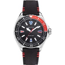 Montre Homme NAUTICA CRANDON PARK NAPCPS010 Cuir Noir Sub 100mt