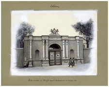 Persia, Gate d&#039;entrance to the Medjlis after the bombing Vintage albumen pr