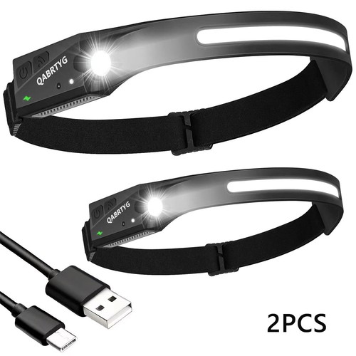 2pcs lampe frontale cob led - 2pcs,