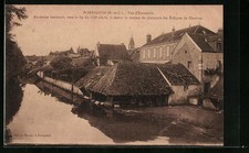 Old postcard Pontgouin, overview 