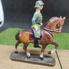 ELASTOLIN Old German Soldier Horse Rider WWI 1/32 60mm 1930 Vintage