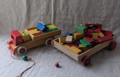 Ancien camion bois - camion, et