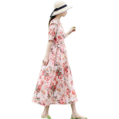 Femme imprimé floral robe - imprimé,
