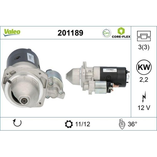 Démarreur valeo 201189 - 1x,