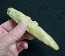 AUTHENTIC POLISHED CHERT CHISEL FROM THE FRANK BENNINGFIELD COLLECTION
