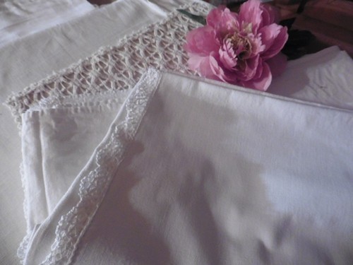 Ancienne nappe metis blanc - nappe,
