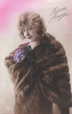 CP PINK GOOD YEAR WOMEN ELEGANT RED LIP FUR COAT - 32960