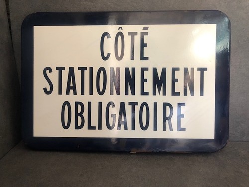 Plaque émaillée 1976 côté - émaillée,