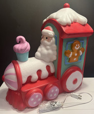 NEW LIGHTED 20" OUTDOOR TRAIN BLOW MOLD CHRISTMAS DECORATION - READY TO SHIP!