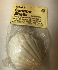 Set Of 8 Canape Shells Appetizers Vintage