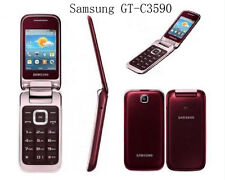 Samsung C3590 Original Unlocked 2.4" 2MP Big Buttons Stylish Flip Mobile Phone