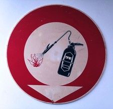 Ancienne plaque de signalisation extincteur Sicli