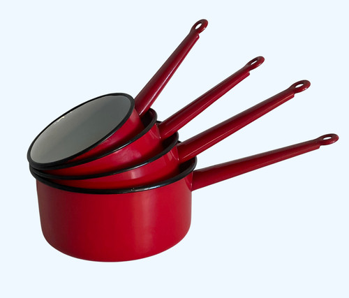 Casserole tole emaillee rouge - casserole,
