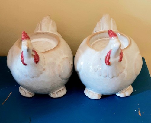 Deux poules céramique - poules,