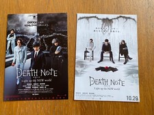 DEATH NOTE LIGHT UP the NEW WORLD JAPAN 2016 flyer cinema orig. mini-poster PAIR