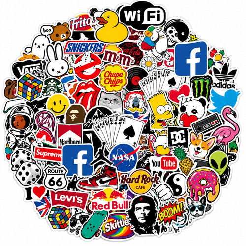 Lot 106 stickers autocollants - lot,
