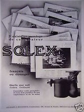 1930 SOLEX CARBURETOR AD FOR EACH GOUDARD MENNESSON ENGINE