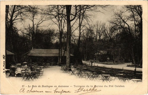 Old postcard bois boulogne - postcard,