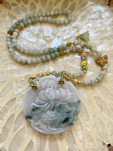 Collier pendentif lotus - collier,