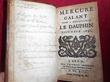 MERCURE GALANT Décembre 1692