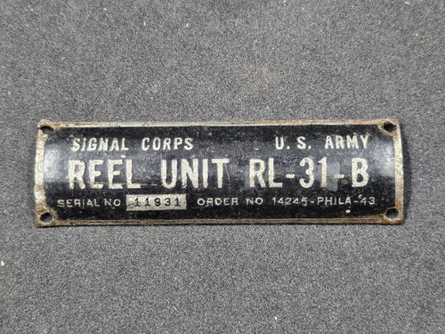 Plaque reel unit us - unit, ww2