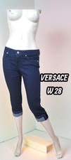 Versace Jeans Boutique Taille 38  pantacourt en jeans jean denim bleu brut