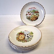 6 assiettes à fromages de chez Moulin des loups en très bon état