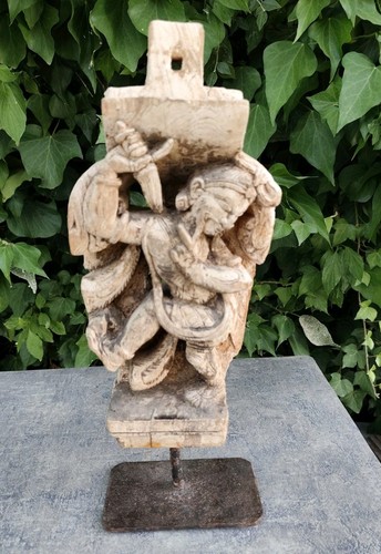 Ganesh sculpture bois sculpté - sculpture,