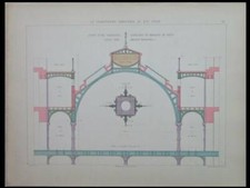 BUENOS AIRES, CHARPENTE ATELIERS - 1880 - GRAVURE ARCHITECTURE