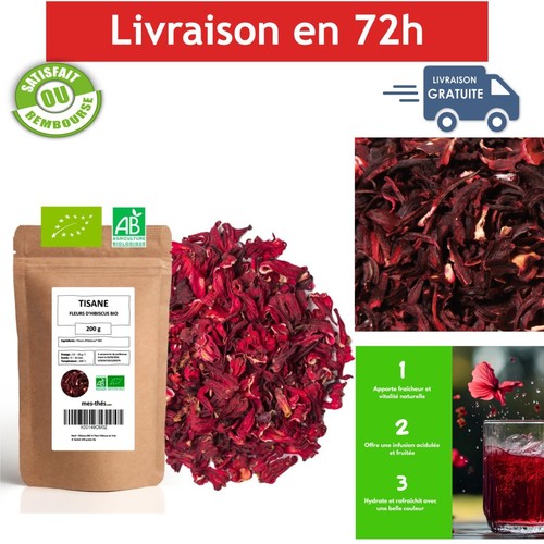 Fleurs hibiscus bio - d'hibiscus,