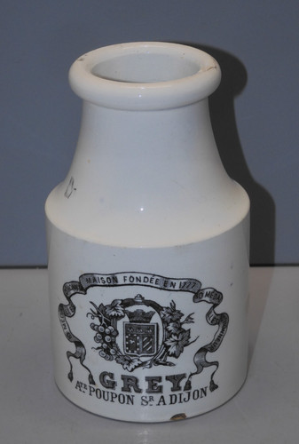Ancien pot moutarde grey - pot,