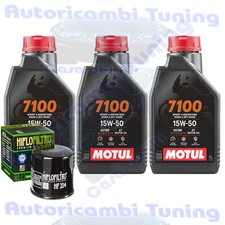 Kit De Vidange D'Huile Motul 7100 15W50 Pour Kawasaki W650 EJ650 1999>2005
