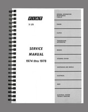 FIAT X19 X1/9 SHOP 1974 1978