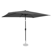 VONROC Parasol Rapallo 200x300cm Rectangulaire Premium Gris Jardin