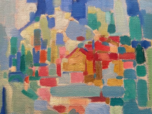 Peinture huile 1950 - huile, papier