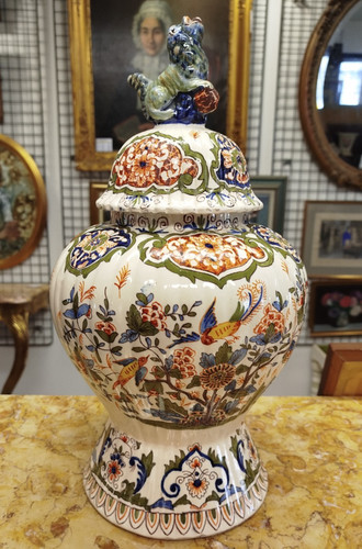 Grand pot couvert delft - grand,