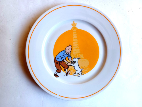 Assiette tintin porcelaine - assiette, en