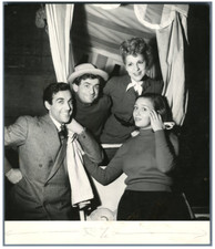 France, Gaité lyrique. Luis Mariano, Maurice Baquet, Marina Hotine and Gise Mey  